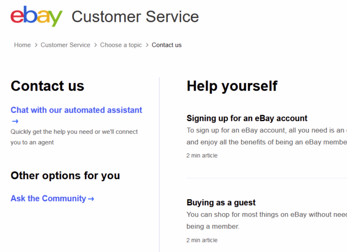 eBay Customer Service Number