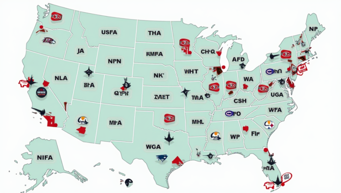 NFL Games Today TV Schedule Map​